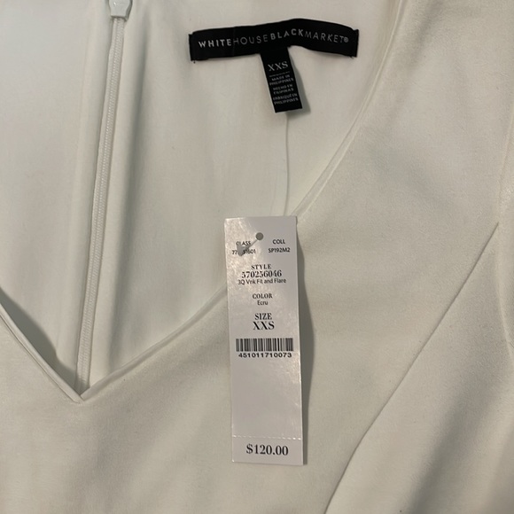 All season eru white classic WHBM dress! NWT🥰 - Picture 2 of 3